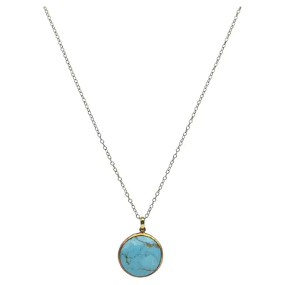 Pre-owned Ippolita Lollipop 18k Yellow Gold Turquoise Pendant Necklace