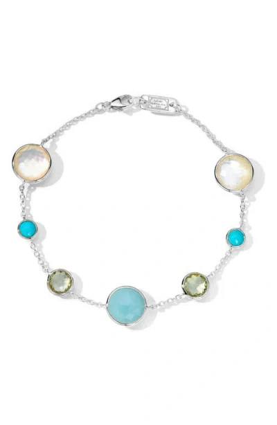 Ippolita Lollipop® 7-stone Link Bracelet In Blue Quartz Silver
