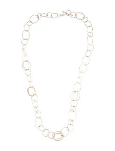 Pre-owned Ippolita Long Hammered Bastille Necklace, 36" In Multicolor