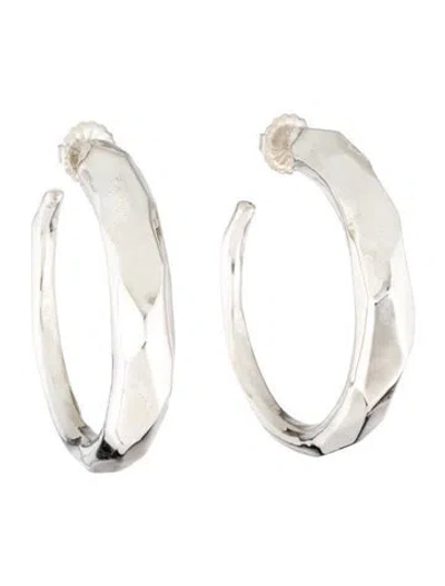 Pre-owned Ippolita Medium Faceted Hoop Earrings In Multi