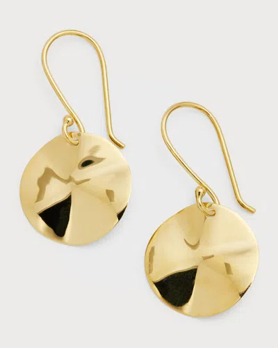 Ippolita Mini Wavy Disc Earrings In 18k Gold In Yellow Gold