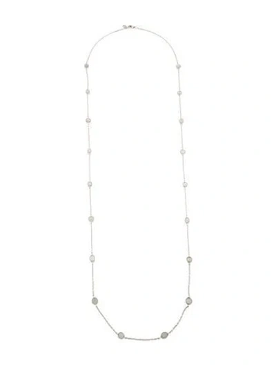 Pre-owned Ippolita Moonstone Station Necklace, 40" In Multi