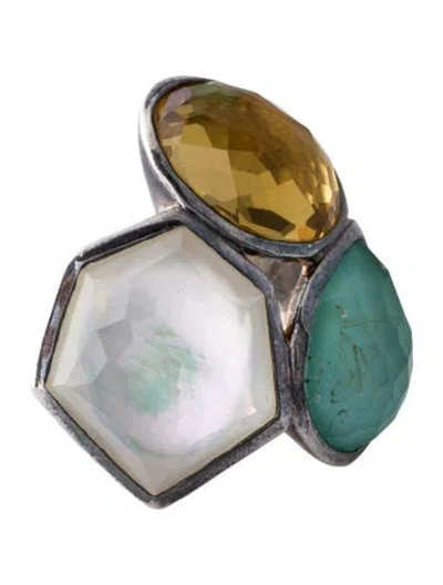 Pre-owned Ippolita Mother Of Pearl & Multi-stone Cocktail Ring