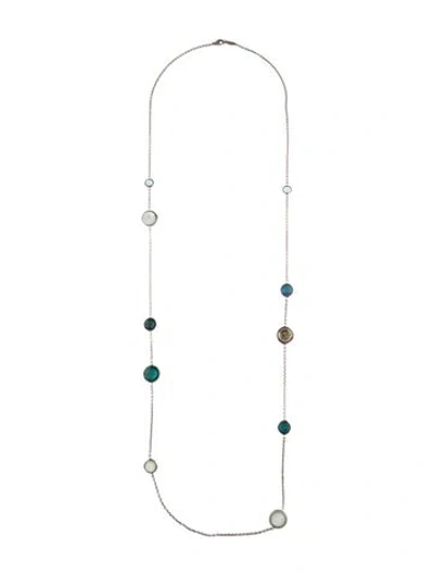 Pre-owned Ippolita Mother Of Pearl & Multistone Doublet Long Station Necklace, 41.5"