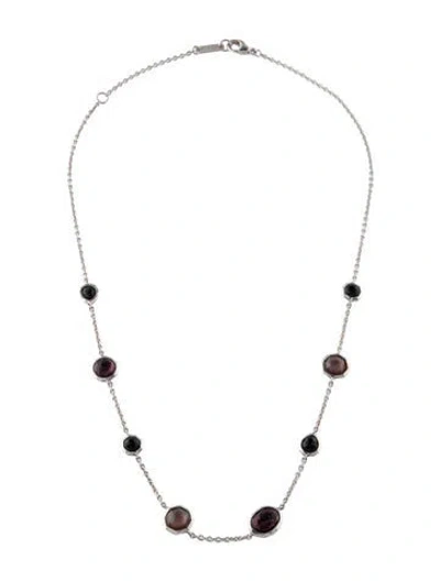 Pre-owned Ippolita Mother Of Pearl & Multistone Doublet Station Necklace, 18.25"