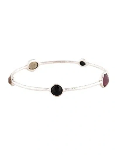 Pre-owned Ippolita Mother Of Pearl & Multistone Triplet 5-stone Bangle, 7.75" In Multicolor