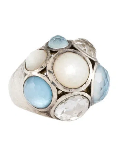 Pre-owned Ippolita Mother Of Pearl & Quartz Cocktail Ring In Multi