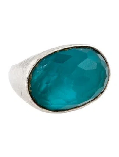 Pre-owned Ippolita Mother Of Pearl & Quartz Doublet Cocktail Ring In Multi