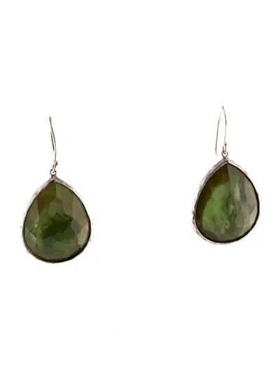 Pre-owned Ippolita Mother Of Pearl & Quartz Doublet Drop Earrings In Multi