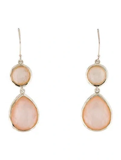 Pre-owned Ippolita Mother Of Pearl & Quartz Doublet Drop Earrings In Multi