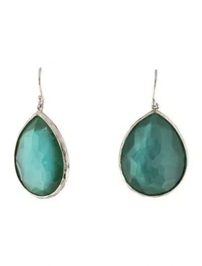 Pre-owned Ippolita Mother Of Pearl & Quartz Doublet Drop Earrings In Multicolor