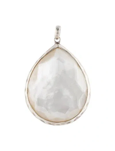 Pre-owned Ippolita Mother Of Pearl & Quartz Doublet Pendant In Multi