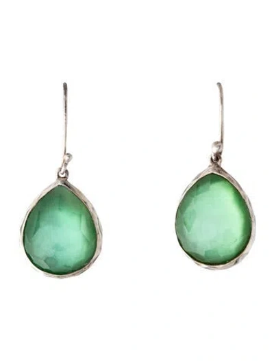 Pre-owned Ippolita Mother Of Pearl & Quartz Doublet Small Teardrop Earrings In Multicolor