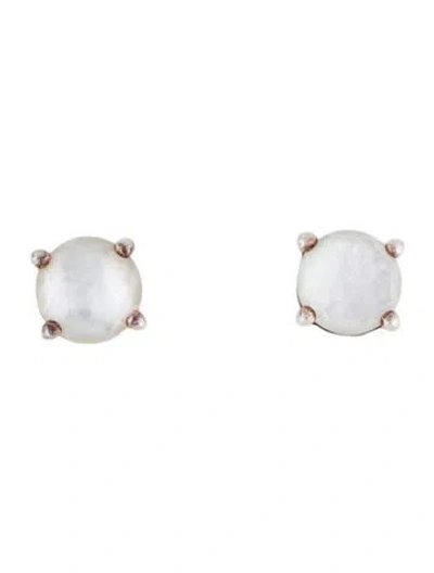 Pre-owned Ippolita Mother Of Pearl & Quartz Doublet Stud Earrings In Multi