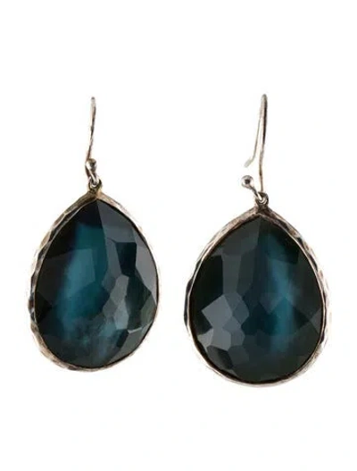 Pre-owned Ippolita Mother Of Pearl & Quartz Doublet Teardrop Earrings In Multi