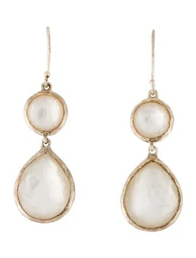 Pre-owned Ippolita Mother Of Pearl & Quartz Drop Earrings In Multicolor