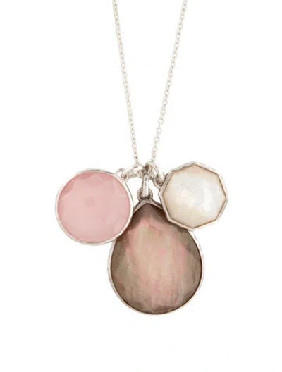 Pre-owned Ippolita Mother Of Pearl & Quartz Pendant Necklace, 32" In Multicolor
