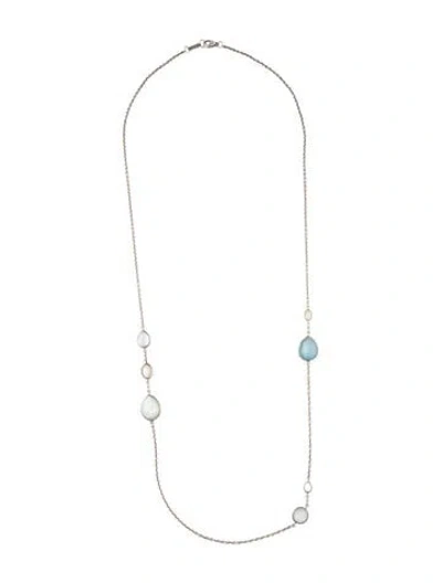 Pre-owned Ippolita Mother Of Pearl & Quartz Station Necklace, 33" In Multi