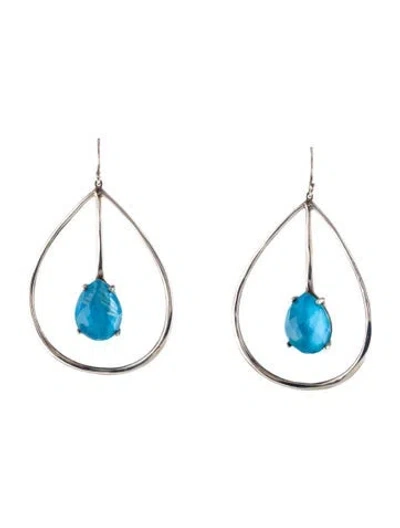 Pre-owned Ippolita Mother Of Pearl & Quartz Triplet Drop Earrings In Multi