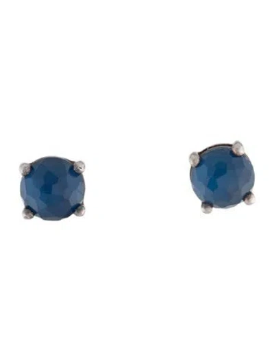 Pre-owned Ippolita Mother Of Pearl & Quartz Triplet Mini Stud Earrings In Multi