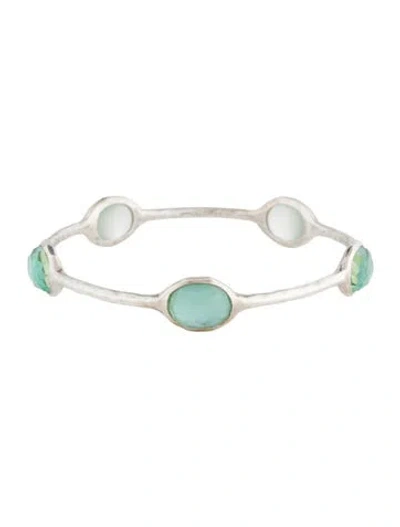 Pre-owned Ippolita Mother Of Pearl Doublet 5-stone Bangle Bracelet, 7.75", 7.75" In Multicolor