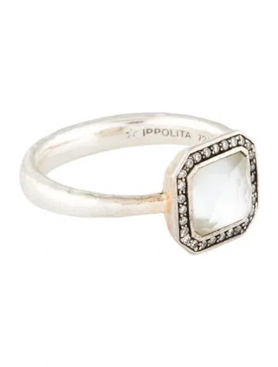 Pre-owned Ippolita Mother Of Pearl Doublet & Diamond Stella Cocktail Ring In Multi