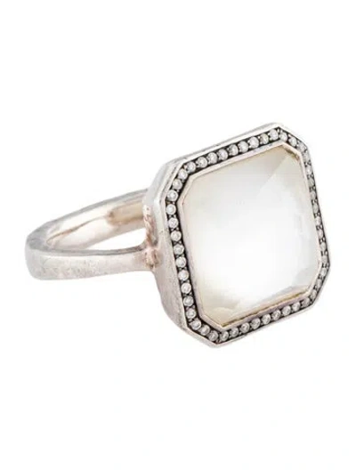 Pre-owned Ippolita Mother Of Pearl Doublet & Diamond Stella Cocktail Ring In Multi