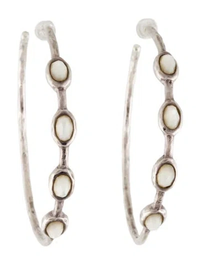 Pre-owned Ippolita Mother Of Pearl Hoop Earrings In Multi