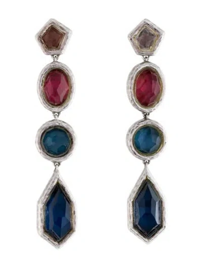 Pre-owned Ippolita Mother Of Pearl Quartz Doublet 4-stone Drop Earrings In Multi