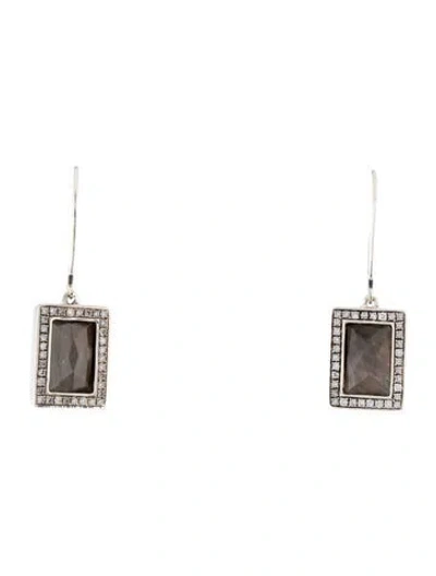 Pre-owned Ippolita Mother Of Pearl, Quartz Doublet & Diamond Drop Earrings In Multi