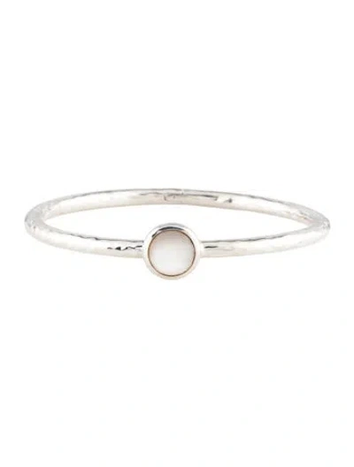 Pre-owned Ippolita Mother Of Pearl Wonderland Hinged Bangle Bracelet, 7.25" In Multi