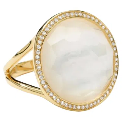 Pre-owned Ippolita , Mother-of-pearl, Rock Crystal And Diamond Lollipop Ring In Multi