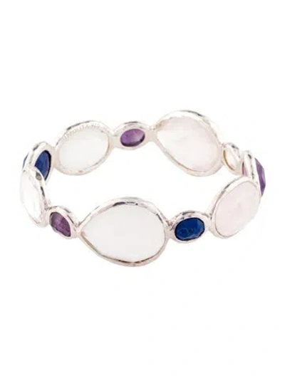 Pre-owned Ippolita Multi-stone Bangle Bracelet, 7.25" In Multicolor