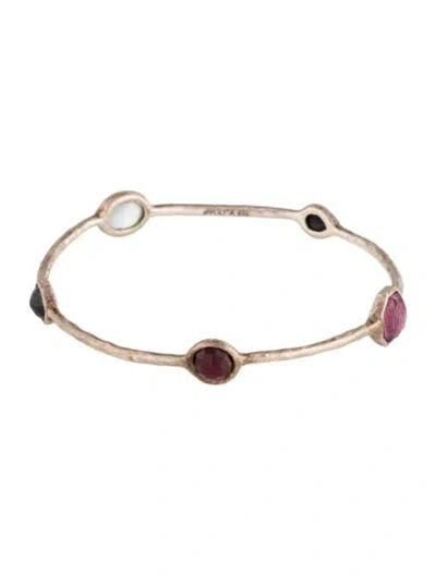 Pre-owned Ippolita Multistone Bangle Bracelet, 7.75"