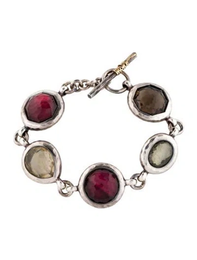 Pre-owned Ippolita Multi-stone Rock Candy Toggle Link Bracelet, 7"