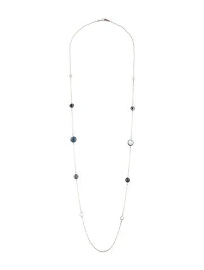 Pre-owned Ippolita Multistone Station Necklace, 38" In Multicolor
