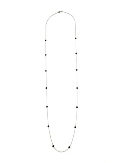Pre-owned Ippolita Onys Station Necklace, 48.5" In Multi