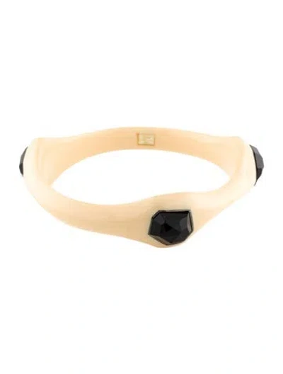 Pre-owned Ippolita Onyx & Resin Bangle, 8" In White