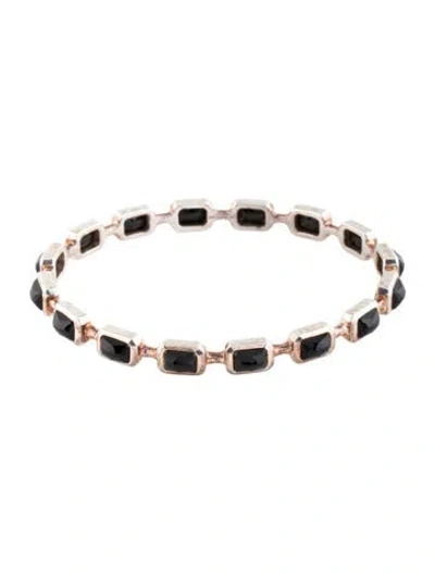Pre-owned Ippolita Onyx Bangle Bracelet, 7.75" In Multicolor