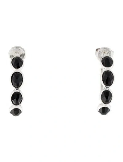 Pre-owned Ippolita Onyx Hoop Earrings In Multi