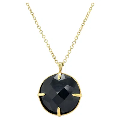 Pre-owned Ippolita , Onyx Necklace 18k Yellow Gold Pendant Necklace