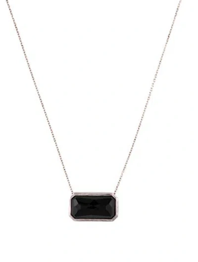 Pre-owned Ippolita Onyx Pendant Necklace, 18" In Multicolor