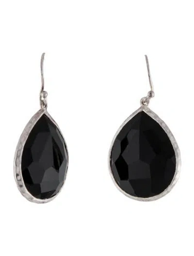 Pre-owned Ippolita Onyx Small Teardrop Earrings In Multi