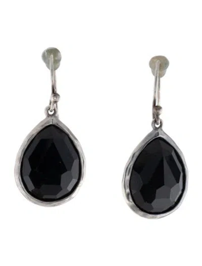 Pre-owned Ippolita Onyx Teardrop Drop Earrings In Multi