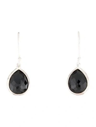 Pre-owned Ippolita Onyx Teardrop Earrings In Multi