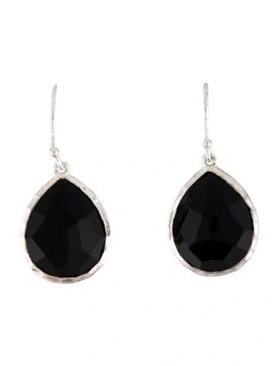 Pre-owned Ippolita Onyx Teardrop Earrings In Multi