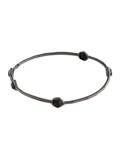 Pre-owned Ippolita Onyx Wicked Bangle Bracelet, 7.75" In Multi
