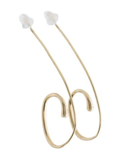 Pre-owned Ippolita Open Wire Classico Threader Hoop Earrings In Multicolor