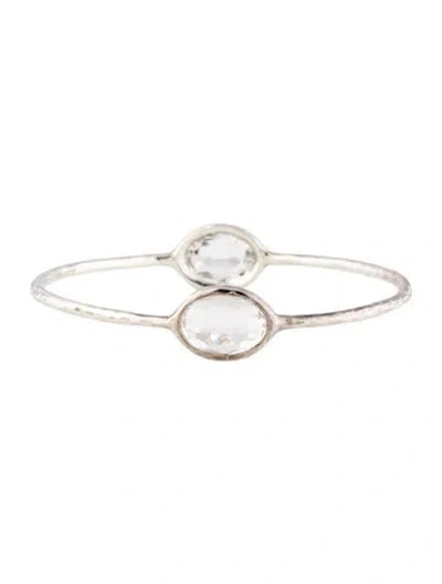 Pre-owned Ippolita Quartz 2-stone Rock Candy Bracelet, 8" In Multi