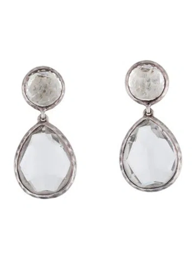 Pre-owned Ippolita Quartz 2-stone Snowman Drop Earrings In Multi